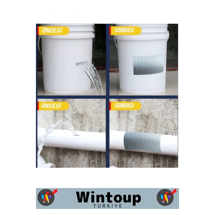 Premium Seri Süper Güçlü Su Geçirmez Sızdırmaz Gri Çok Amaçlı Tamir ve İzolasyon Bandı 48mm x 10Mtre