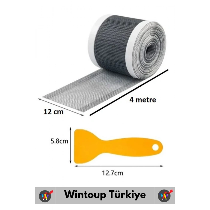 Premium Seri Suya Dayanıklı Gider Süzgeci Sineklik Tamir Kiti Bant 0.55 Mm 12 Cm X 4 Metre 5 Adet