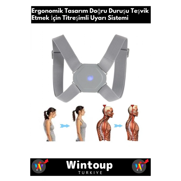 Premium Seri Tüm Yaşlar İçin Şarjlı Titreşimli Sensörlü Duruş Bozukluğu Düzeltme Korsesi