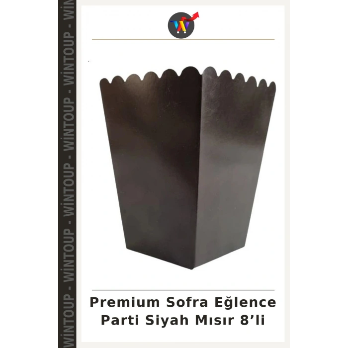 Premium Sofra Eğlence Parti Siyah Mısır 8’li