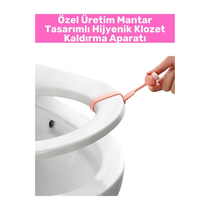 Premium Tüm Klozetlerle Uyumlu Ergonomik Rahat Tutuş Mantar Tasarım Hijyenik Klozet Kaldırma Aparatı