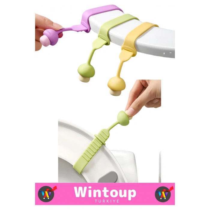 Premium Tüm Klozetlerle Uyumlu Ergonomik Rahat Tutuş Mantar Tasarım Hijyenik Klozet Kaldırma Aparatı