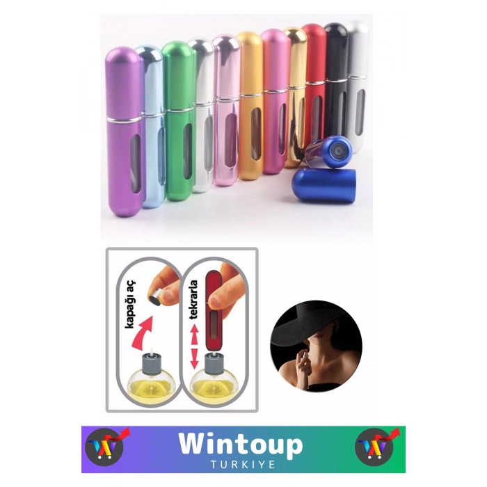 Premium Üretim Dayanıklı Uzun Ömürlü 5l Doldurulabilir Çanta Boy Mini Cep Parfüm Şişesi 5Ml