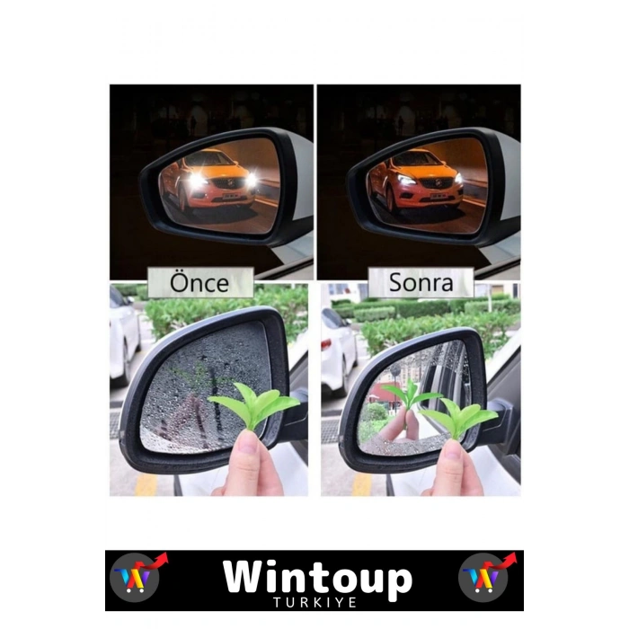 Premium Üretim Uzun Ömürlü Sonbahar Kış Araç Yan Ayna Yağmur Kaydırıcı Film 2 Adet