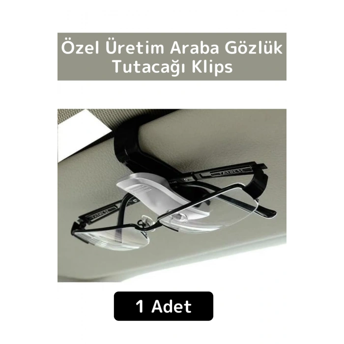 Premium Yüksek Kaliteli Araç İçi Güneşlik Gözlük Ruhsat Kartvizit Tutacağı Klips 1 Adet