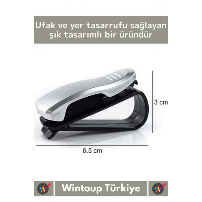 Premium Yüksek Kaliteli Araç İçi Güneşlik Gözlük Ruhsat Kartvizit Tutacağı Klips 5 Adet