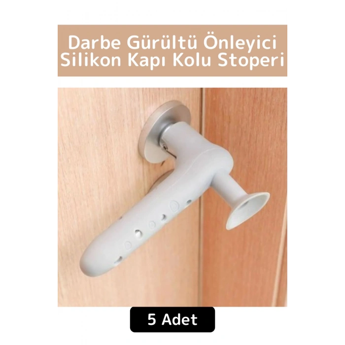 Premium Yüksek Kaliteli Darbe Hasar Gürültü Önleyici Anti Çarpışma Silikon Kapı Kolu Stoperi 5 Adet