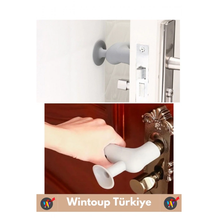 Premium Yüksek Kaliteli Darbe Hasar Gürültü Önleyici Anti Çarpışma Silikon Kapı Kolu Stoperi 1 Adet