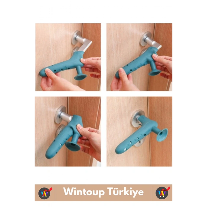 Premium Yüksek Kaliteli Darbe Hasar Gürültü Önleyici Anti Çarpışma Silikon Kapı Kolu Stoperi 2 Adet