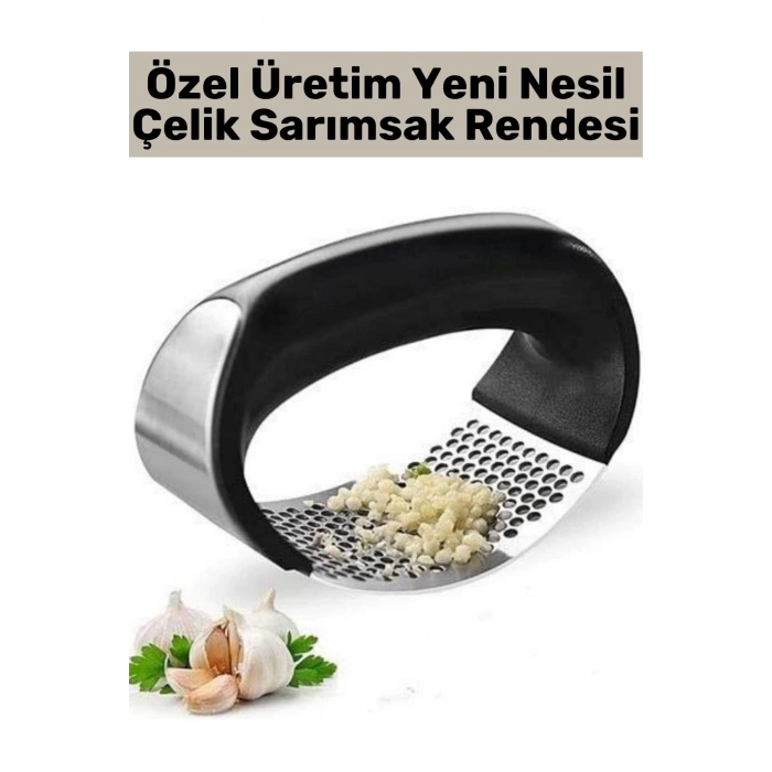 Premium Yüksek Kaliteli Garlic Press Rahat Tutuş Gondol Tasarım Çelik Yeni Nesil Sarımsak Rendesi