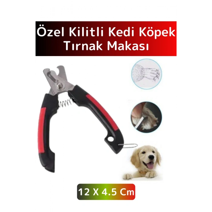 Premium Yüksek Kaliteli Güvenlik Kelepçeli Asmalı Petshop Evcil Hayvan Pet Kedi Köpek Tırnak Makası