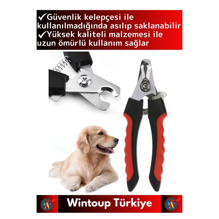 Premium Yüksek Kaliteli Güvenlik Kelepçeli Asmalı Petshop Evcil Hayvan Pet Kedi Köpek Tırnak Makası
