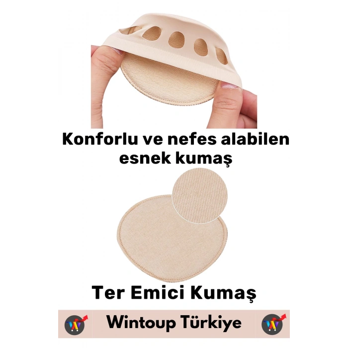 Premium Yüksek Kaliteli Ortopedik Kayma Önleyici Ter Emici Ayak Parmak Altı Desteği 4 Çift