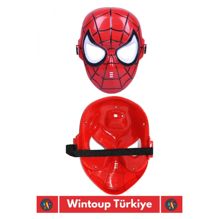 Premium Yüksek Kaliteli Plastik Eğlenceli Spiderman Figür Unisex Örümcek Adam Maskesi 1 Adet