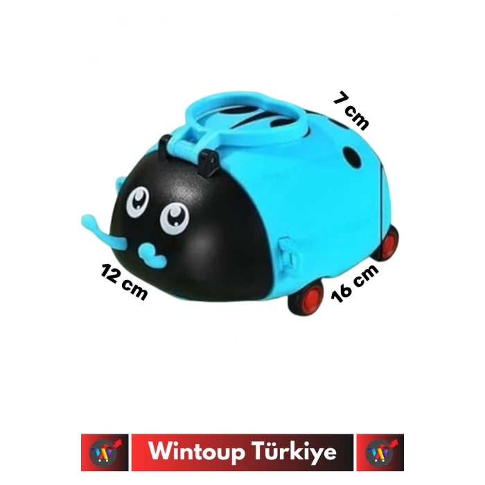 Premium Yüksek Kaliteli Sızdırmaz Su Matarası Sevimli Uğur Böceği Askılı Suluk Matara 550 Ml