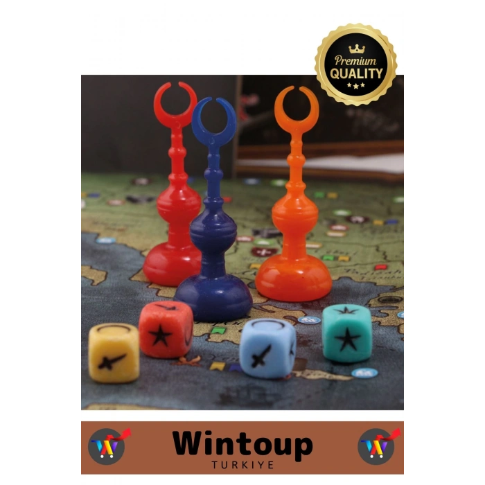 Premium Yüksek Kaliteli Trigromi Baskılı Eskitme Görünümlü Türk Tarihi Strateji Oyunu-HİLAL HATTI