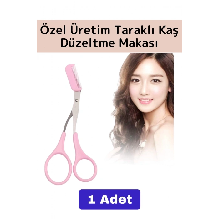 Premium Yüksek Kaliteli Yüz Kaş Bakım Makası Taraklı Kaş Kesme Düzeltme Şekillendirme Makası 2 in 1