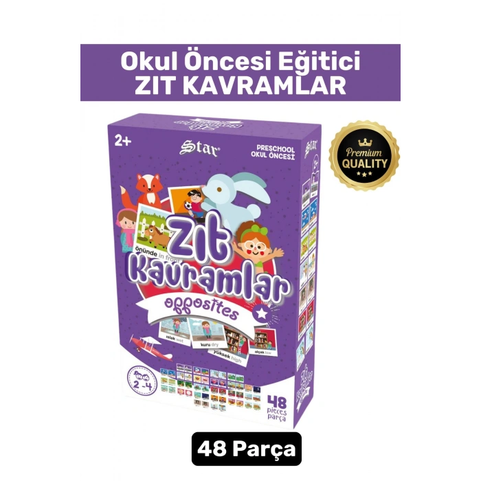 Preschool Eğitici Öğretici Zeka Dil Bilgisi Geliştirici Okul Öncesi Eğlenceli ZIT KAVRAMLAR