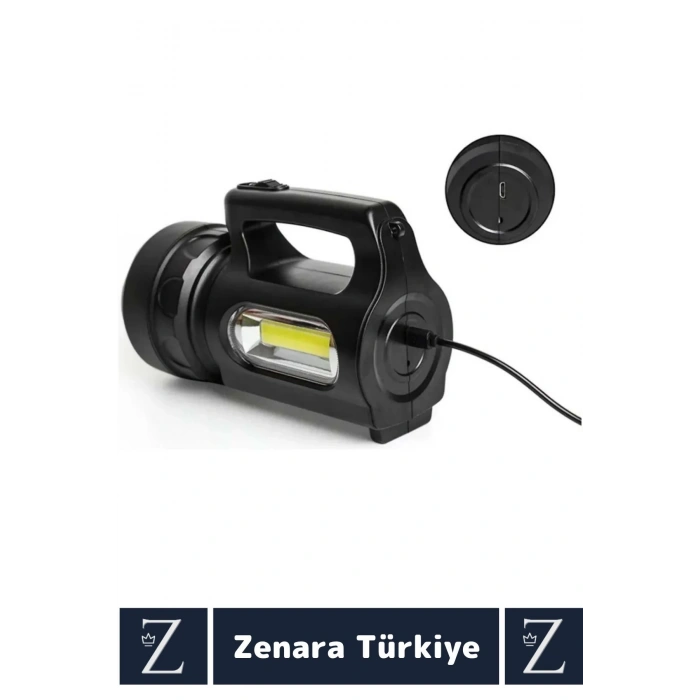 Profesyonel Kamp Avcı Güvenlik Deprem 3 Aydınlatma Modu 900 Lümen Güçlü Beyaz Işık Şarjlı El Feneri