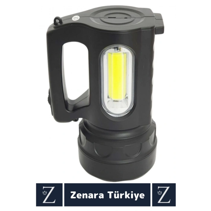 Profesyonel Kamp Avcı Güvenlik Deprem 3 Aydınlatma Modu 900 Lümen Güçlü Beyaz Işık Şarjlı El Feneri