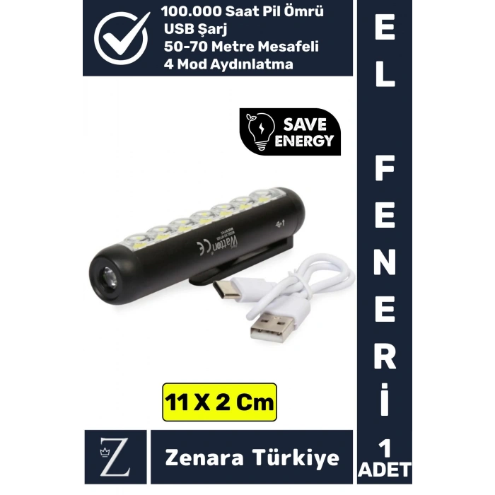 Profesyonel Kamp Avcı Güvenlik Okul Deprem Balıkçı Güçlü Işık 4 Mod Aydınlatma Mini EL FENERİ