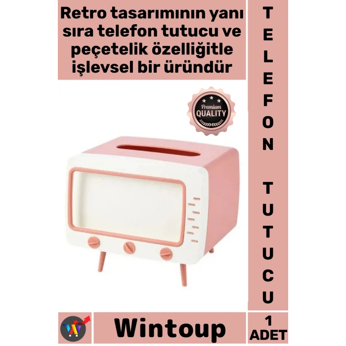 Retro Telefon Tutucu ve Peçetelik