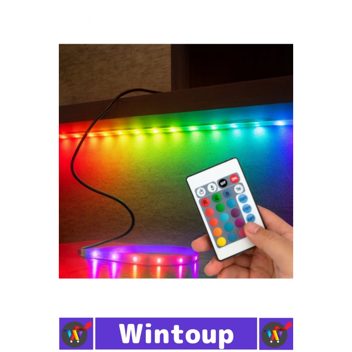 RGB Şerit 30 LED Kumandalı USB Bağlantılı