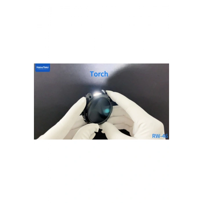 RW 46 Large Amoled Sport Watch With Torch Black Edition Wireless Charge 3 Strap Premium Series