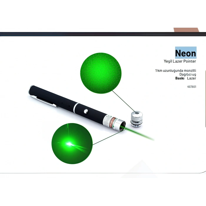 S - 03  Yeşil Lazer Pointer - Siyah