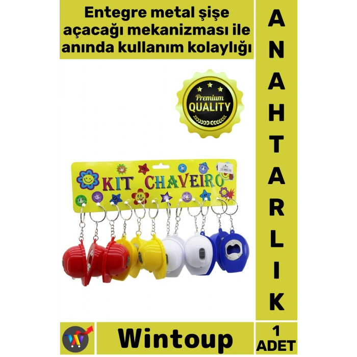#Anahtarlık Hediyelik Çok Amaçlı Şık Kaliteli Taşınabilir Şapka Tasarımlı Açacaklı Işıklı Anahtarlık