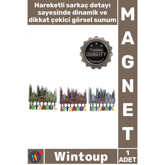 #Magnet Dekoratif Hediye Koleksiyon Turistik Şehir Konsept Hareketli Sarkaçlı İstanbul Temalı Magnet