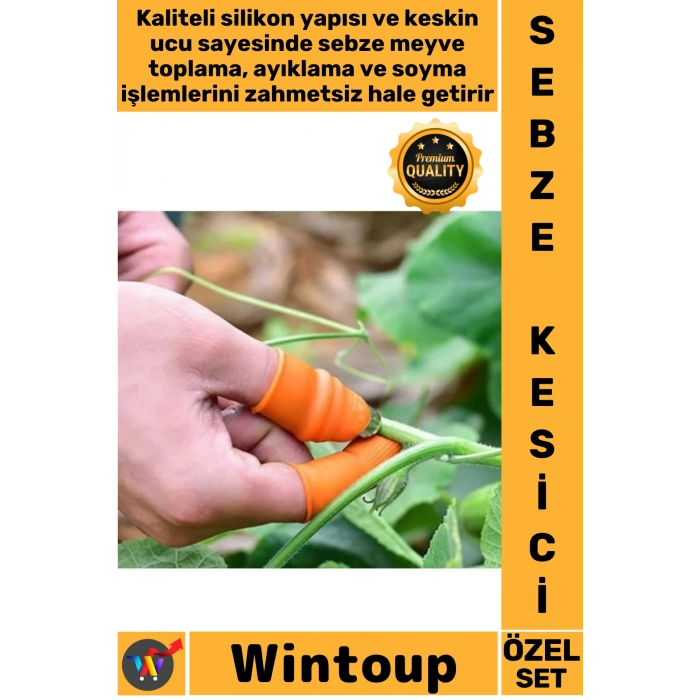 #SebzeKesici Silikon Bahçe Mutfak Koruyucu Bıçak Eldiven Pratik Baş Parmak Sebze Kesme Ayıklayıcı
