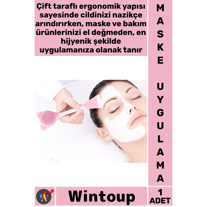 #Maske Profesyonel Cilt Bakım Hijyenik Silikon Yüz Temizleme Fırçası Maske Uygulama Spatulası