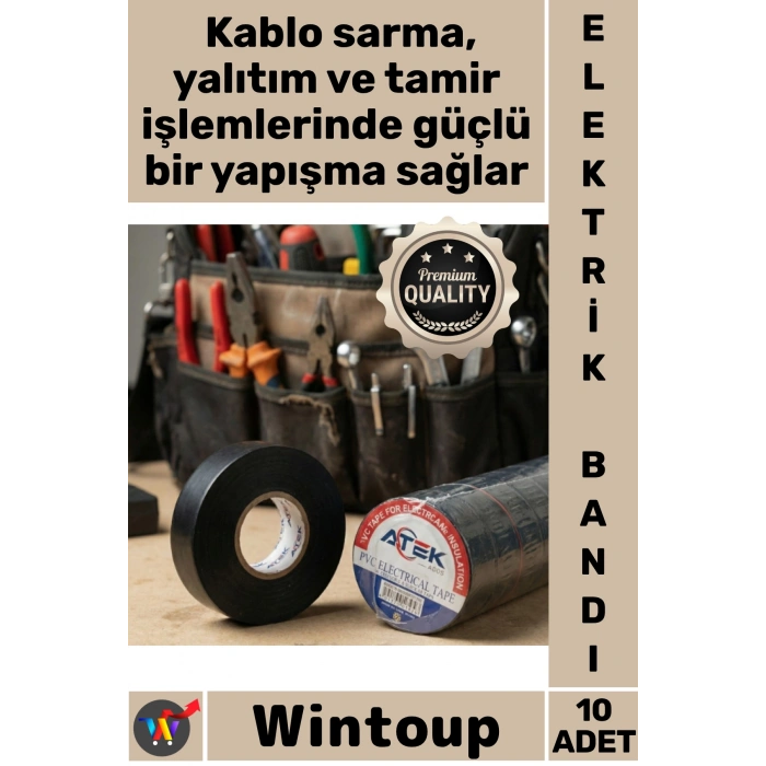 Siyah Elektrik İzole Bant 10lu Paket