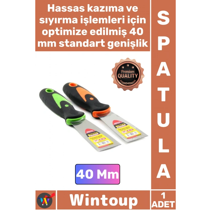 #Spatula Paslanmaz Çelik Boya Alçı Kazıma Sıva Ekipmanı Profesyonel Fiber Saplı Metal Spatula 40 Mm
