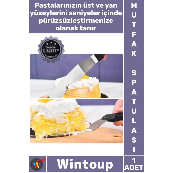 #Spatula Profesyonel Mutfak Ekipmanı Ergonomik Saplı Esnek Paslanmaz Çelik L Tipi Pastacı Spatulası