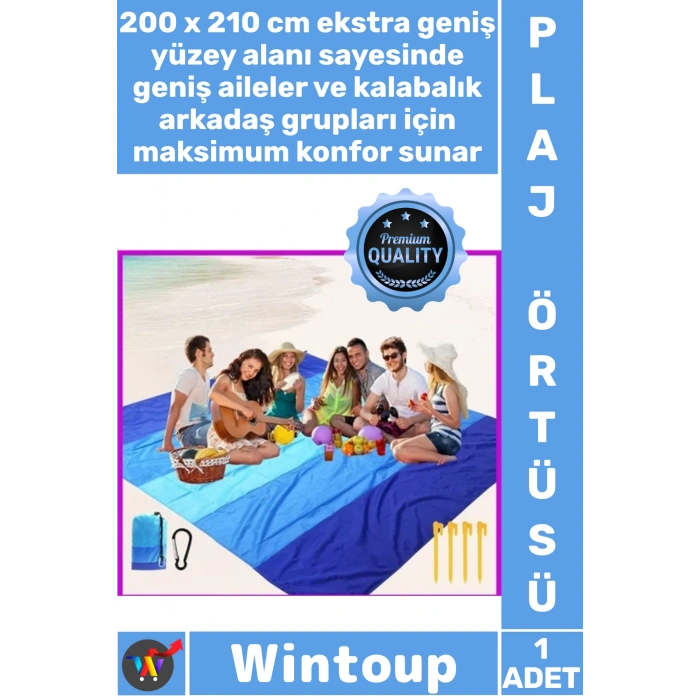 #PlajBattaniyesi Katlanabilir Kamp Matı Piknik Örtüsü Kum Su Geçirmez Plaj Battaniyesi 200 X 210 Cm