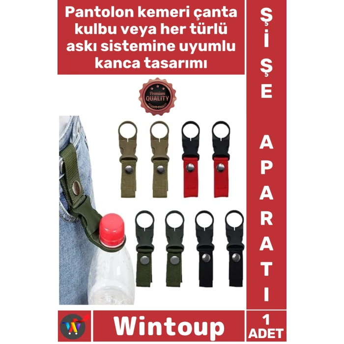 #ŞişeAparatı Kamp Doğa Seyahat Çanta Pantolon Askı Pratik Sağlam Portatif Su Şişesi Taşıma Aparatı