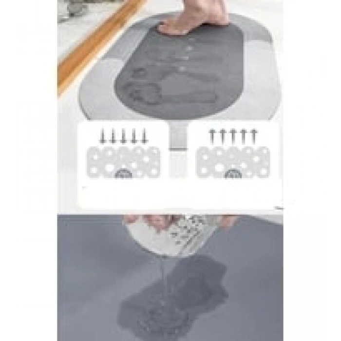 Süper Su Emici Kaymaz Tabanlı Banyo Paspası ( 40x60 )cm