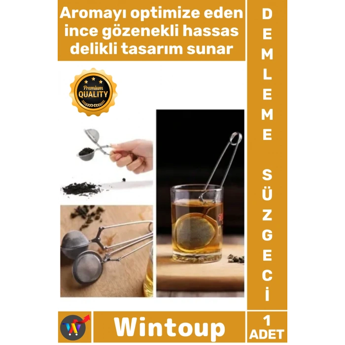 #Süzgeç Paslanmaz Çelik İnce Delikli Ergonomik Dayanıklı Pratik Kaliteli Bitki Çayı Demleme Süzgeci