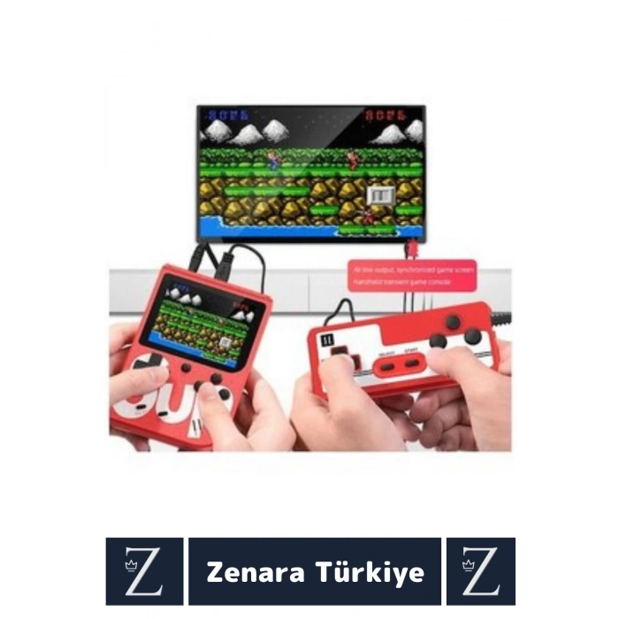Taşınabilir USB Şarjlı Çift Oyunculu Mario Street Fighter Nostalji Retro 400 Oyunlu Mini El Atarisi