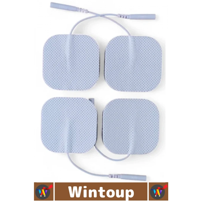 #TensPedi Masaj Fizik Tedavi Yumuşak Esnek Medikal Elektrot Ped 5 X 5 Cm Kablolu 40 Adet Tens Pedi