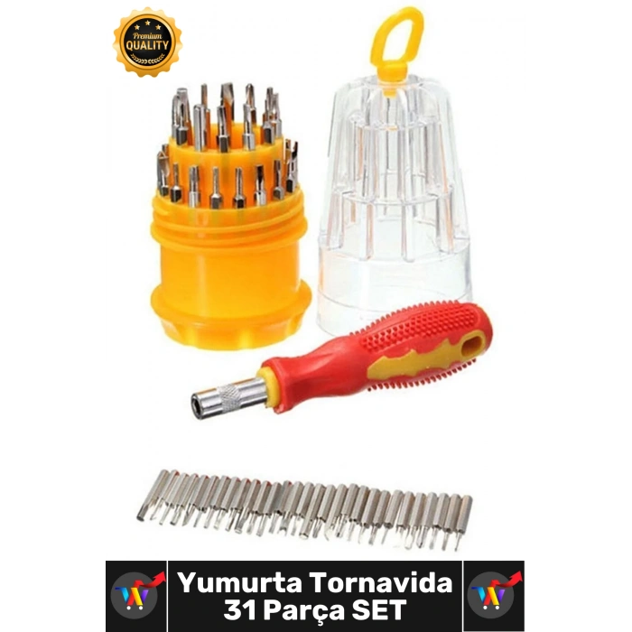 #Tornavida Hassas Mıknatıslı Cep Telefonu 31 Parça Elektronik Saat Tamir Yumurta Tornavida Uç Takımı