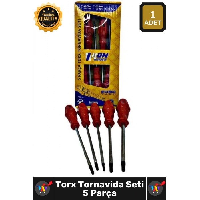 #Tornavida Profesyonel T15 T20 T25 T30 T40 Manyetik Uç Endüstriyel Çelik 5 Parça Torx Tornavida Seti