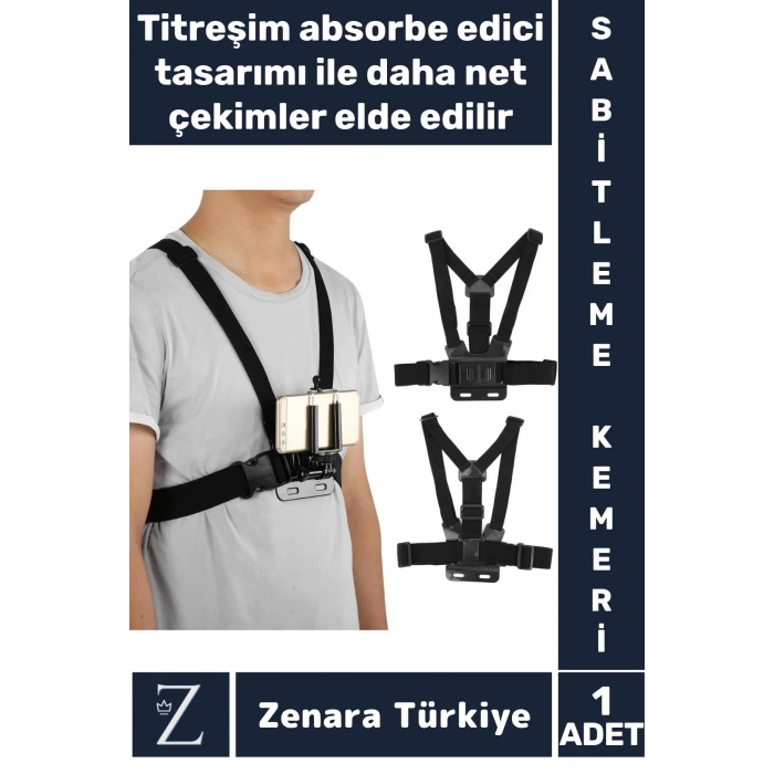 Tüm Modellerle Uyumlu Bisiklet Tırmanış Outdoor Ayarlanır Aksiyon Kamerası Göğüse Sabitleme Kemeri