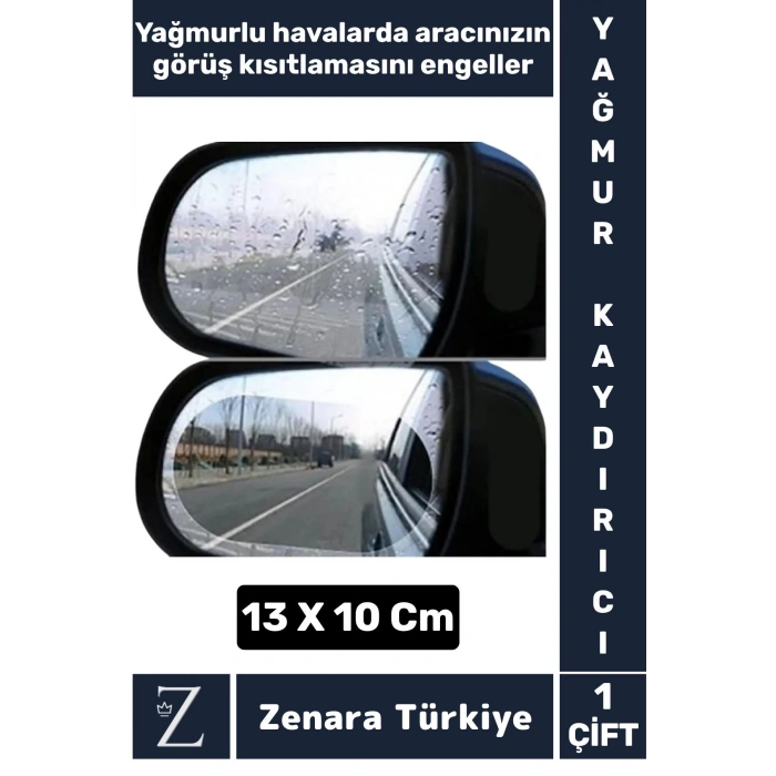 Uzun Ömürlü Sonbahar Kış Araç Görüş Koruma Montajsız Yan Ayna Yağmur Kaydırıcı Cam Film 1 Çift