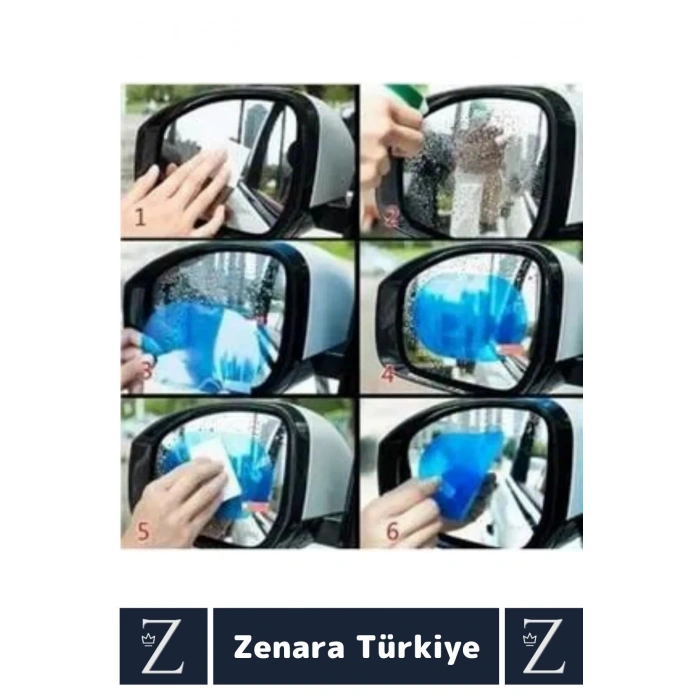 Uzun Ömürlü Sonbahar Kış Araç Görüş Koruma Montajsız Yan Ayna Yağmur Kaydırıcı Cam Film 1 Çift