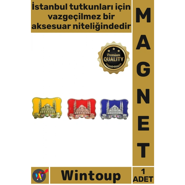 #Magnet Turistik Hediyelik İstanbul Hatırası Dekoratif Yöresel Sultanahmet Şık Kare Tasarımlı Magnet