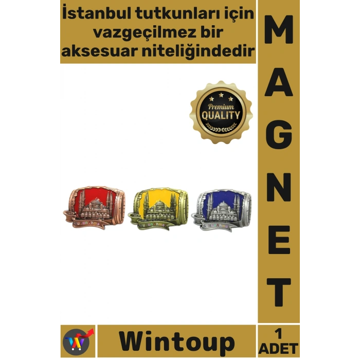 #Magnet Metal Dayanıklı Dekoratif Hatıra Mıknatıslı Süsü Yuvarlak Tasarım Yöresel Sultanahmet Magnet