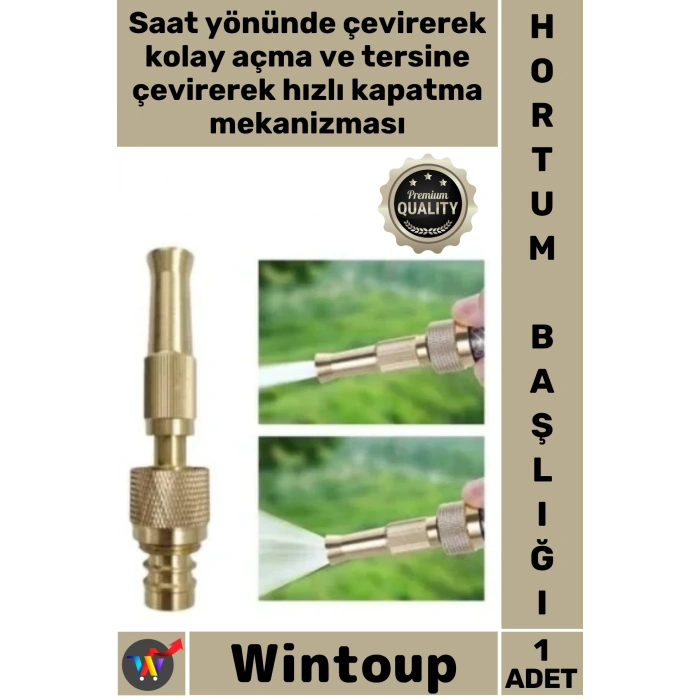 #HortumBaşlığı Bahçe Araba Yıkama Bakır Nipel Sulama Sprey Yüksek Basınçlı Ayarlanır Hortum Başlığı